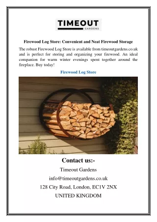 firewood log store convenient and neat firewood