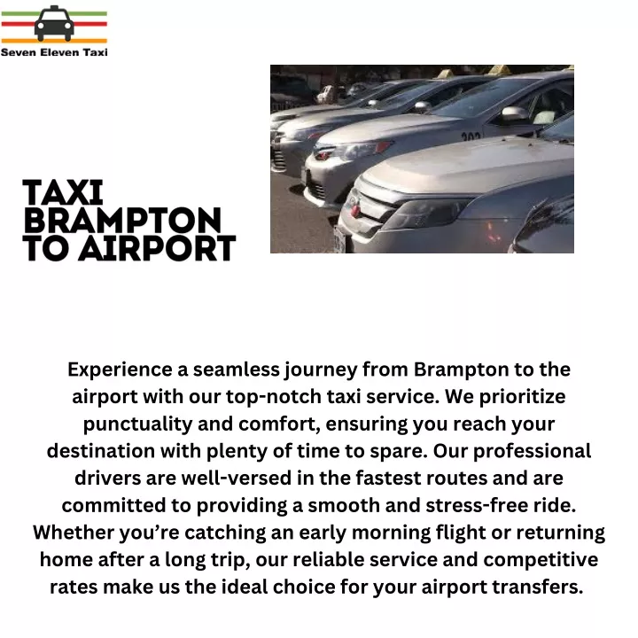 experience a seamless journey from brampton