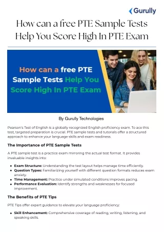 how can a free pte sample tests help you score