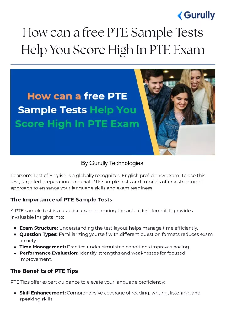 how can a free pte sample tests help you score