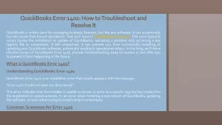 quickbooks error 1402 how to troubleshoot and resolve it