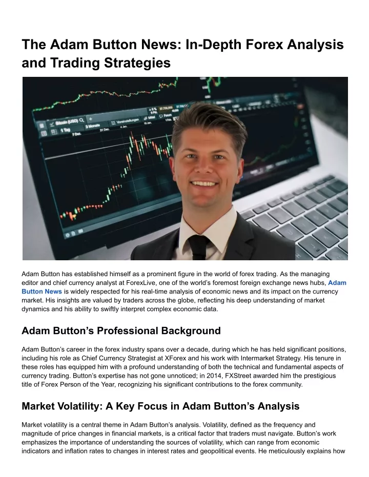 the adam button news in depth forex analysis