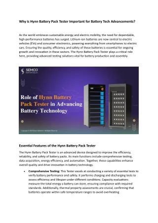 why is hynn battery pack tester important