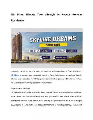 NB Skies_ Elevate Your Lifestyle in Ravet's Premier Residence