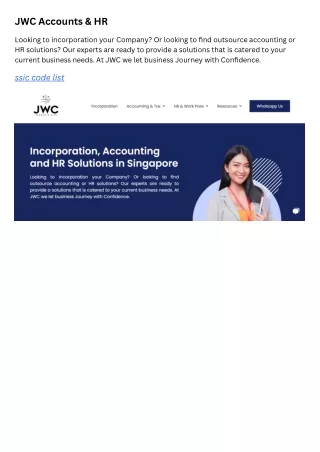JWC Accounts & HR