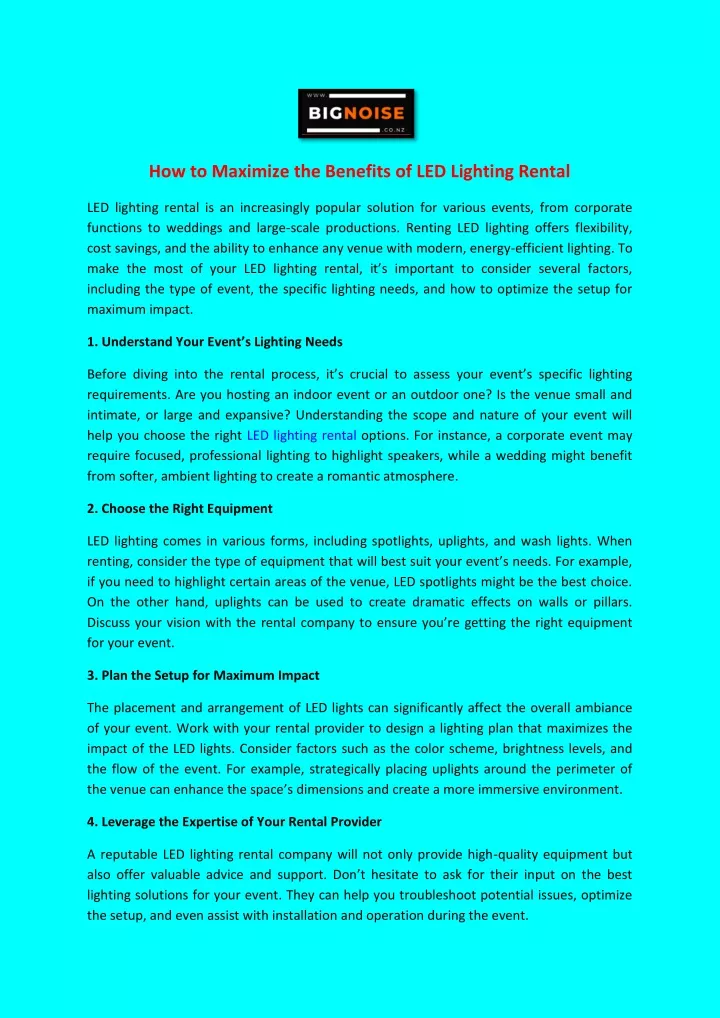 how to maximize the benefits of led lighting