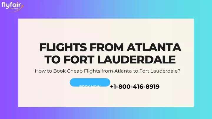 flights from atlanta to fort lauderdale