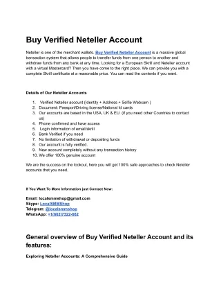 The 6 Best Alternatives to Buy Verified Neteller Accounts