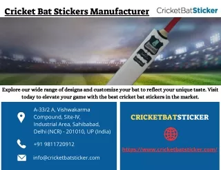 Cricket Bat Stickers Manufacturer