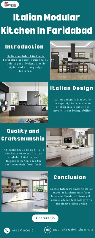 Italian Modular Kitchen In Faridabad