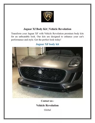 Jaguar Xf Body Kit  Vehicle Revolution