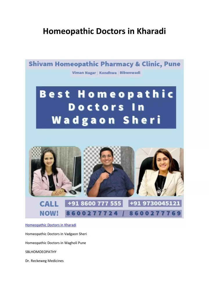 homeopathic doctors in kharadi