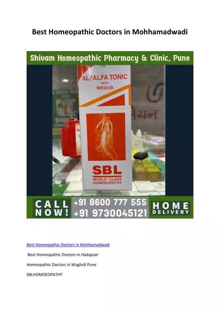 best homeopathic doctors in mohhamadwadi