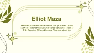 Elliot Maza - A Revolutionary Thinker From Fort Lee, NJ