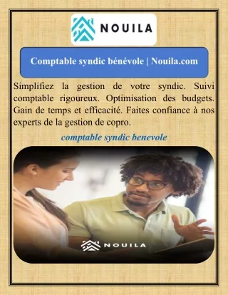 Comptable syndic bénévole   Nouila.com