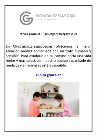 clinica gonzalez  Clinicagonzalezgayoso.es