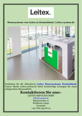 Messesysteme von Leitex in Deutschland  Leitex-system.de