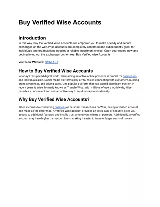 Buy Verified Wuse Accounts From SMMUSIT