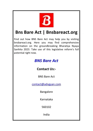 Bns Bare Act  Bnsbareact.org