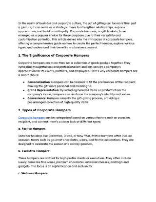 Corporate Hampers_ The Ultimate Guide to Crafting the Perfect Business Gift