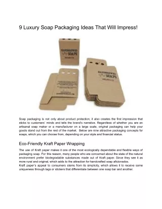 9 Luxury Soap Packaging Ideas That Will Impress