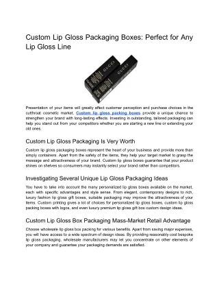 Custom Lip Gloss Packaging Boxes_ Perfect for Any Lip Gloss Line