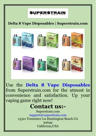 Delta 8 Vape Disposables  Superstrain.com