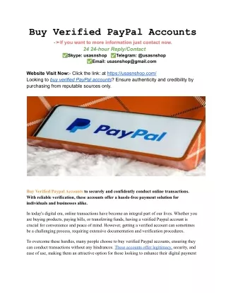 In The 10 Site Buy Verified PayPal Accounts