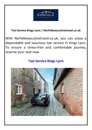 Taxi Service Kings Lynn Norfolkexecutivetravel.co.uk