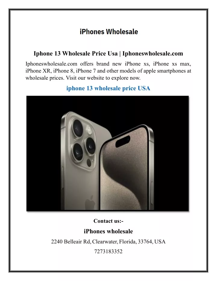 iphone 13 wholesale price usa iphoneswholesale com