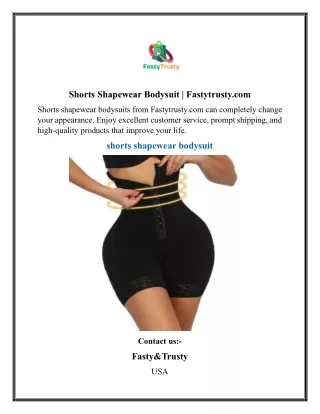 Shorts Shapewear Bodysuit  Fastytrusty