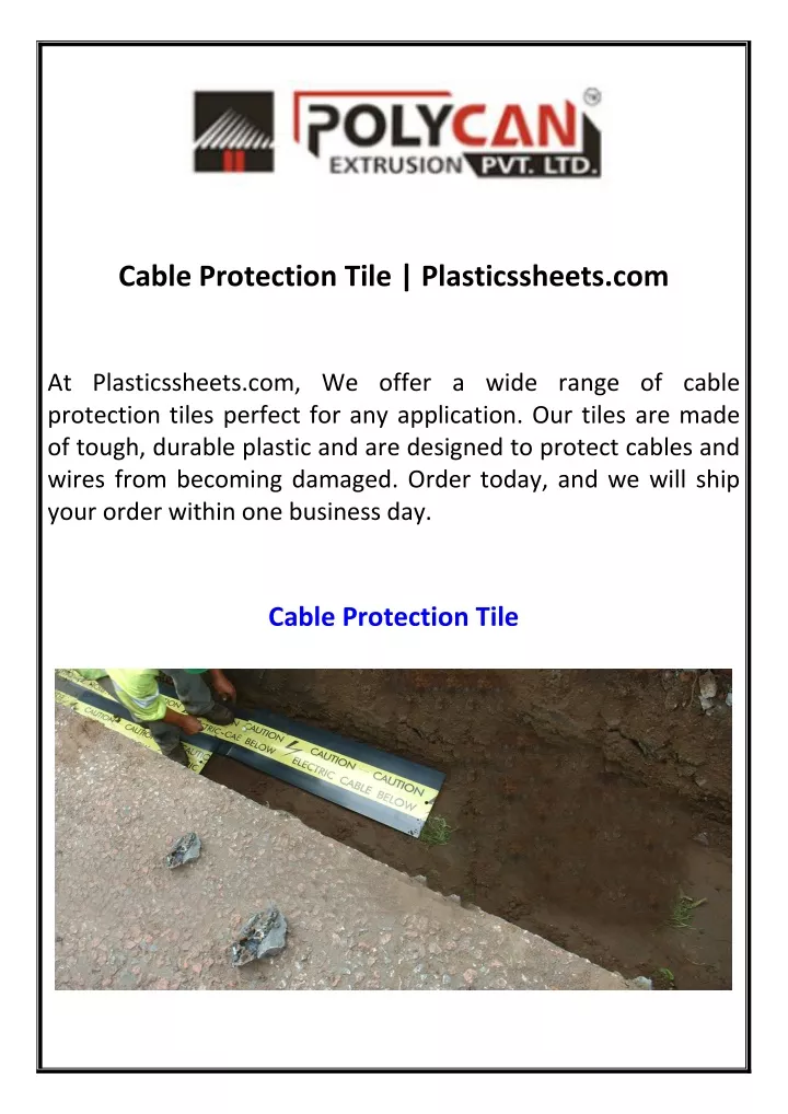 cable protection tile plasticssheets com