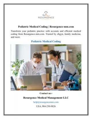 pediatric medical coding resurgence mm com