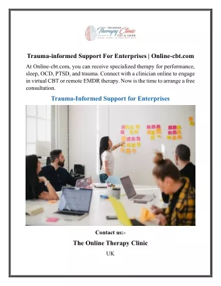 Trauma-informed Support For Enterprises  Online-cbt