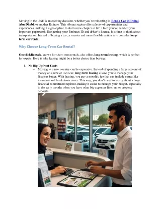 Top Tips for a Smooth Rental Car Hire Experience in Dubai