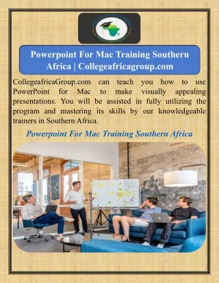 Powerpoint For Mac Training Southern Africa  Collegeafricagroup.com