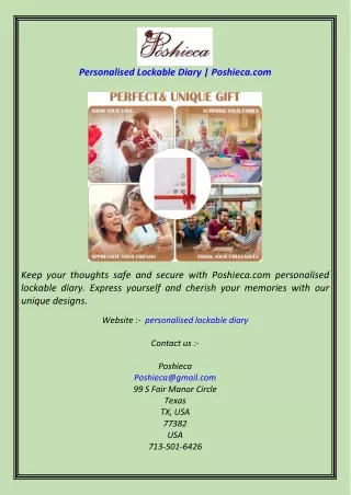 Personalised Lockable Diary  Poshieca.com
