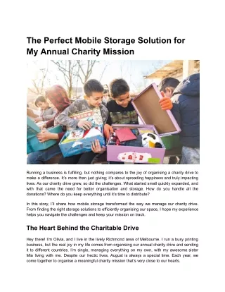 the perfect mobile storage solution for my annual