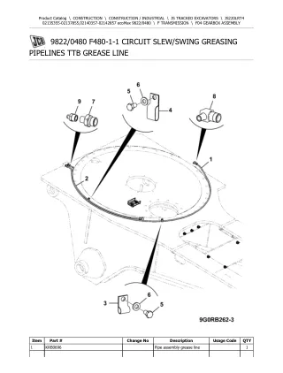 JCB JS220LR T4 ecoMax TRACKED EXCAVATOR Parts Catalogue Manual (Serial Number 02140357-02142857)