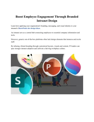 Boost Employee Engagement Through Branded Intranet Design