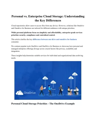 Personal vs. Enterprise Cloud Storage Understanding the Key Differences