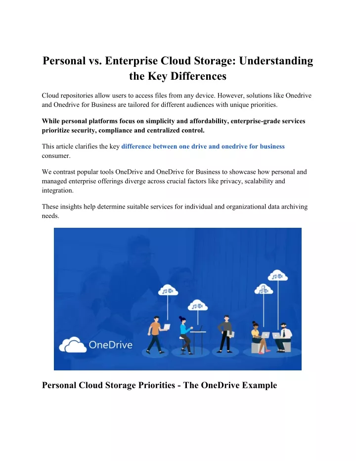 personal vs enterprise cloud storage