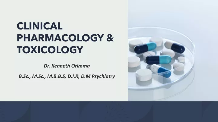 clinical pharmacology toxicology