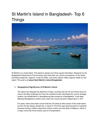 St Martin's Island in Bangladesh- Top 6 Things