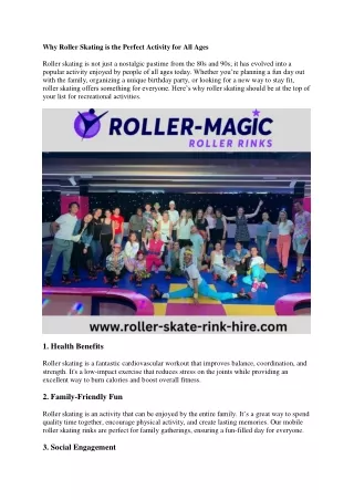 why roller skating is the perfect activity