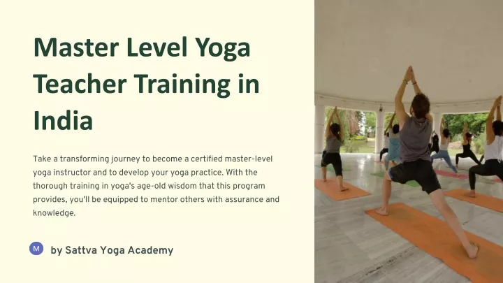 master level yoga teacher training in india