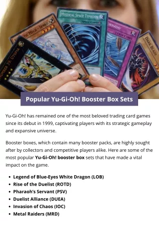 popular yu gi oh booster box sets