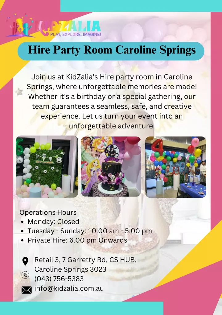 hire party room caroline springs