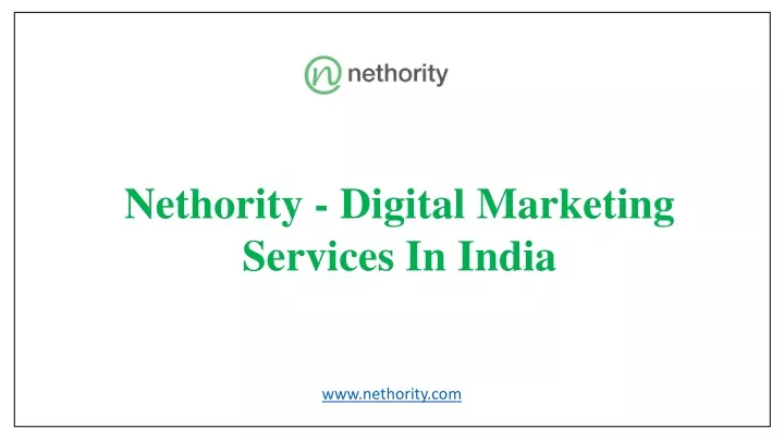 nethority digital marketing services in india