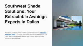 Retractable Awnings Installation in Dallas